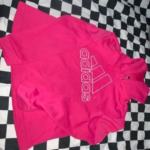 Large pink ADIDAS hoodie
